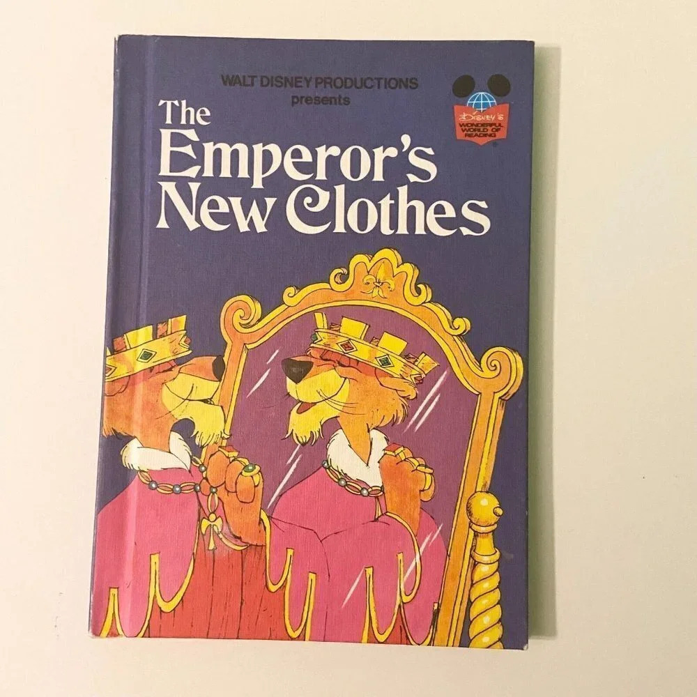 Vintage 1975 The Emperors New Clothes Disney World of Reading Book HC